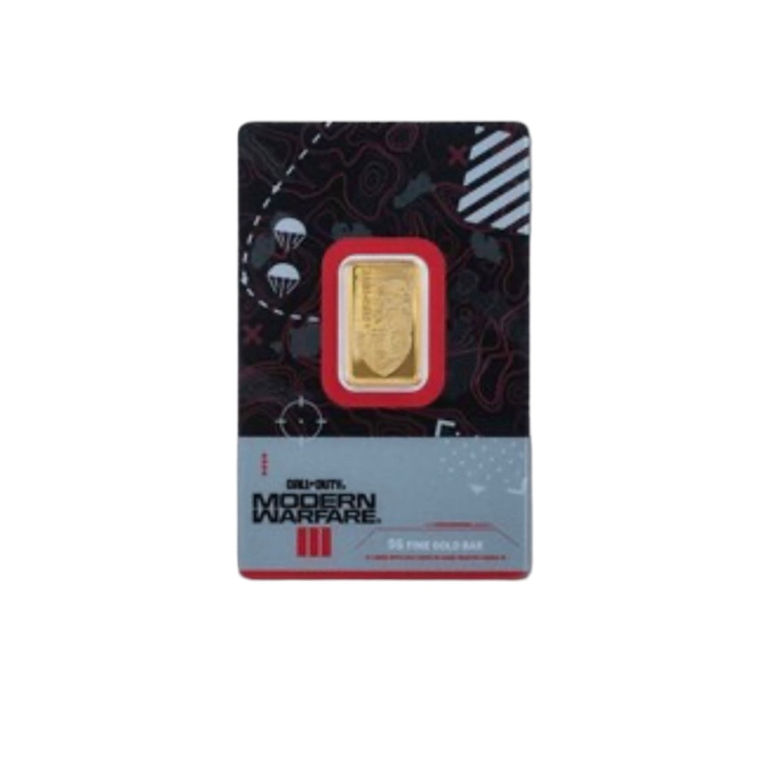 5 gram Gold Bar PAMP Suisse Call Of Duty 999.9 Fine in Assay with Pendant Frame Bundle