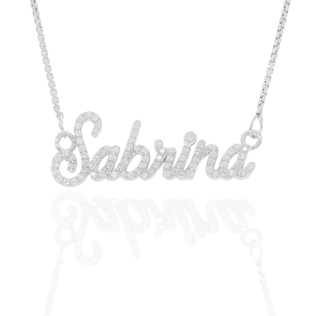 One Row Custom Diamond Nameplate Chain