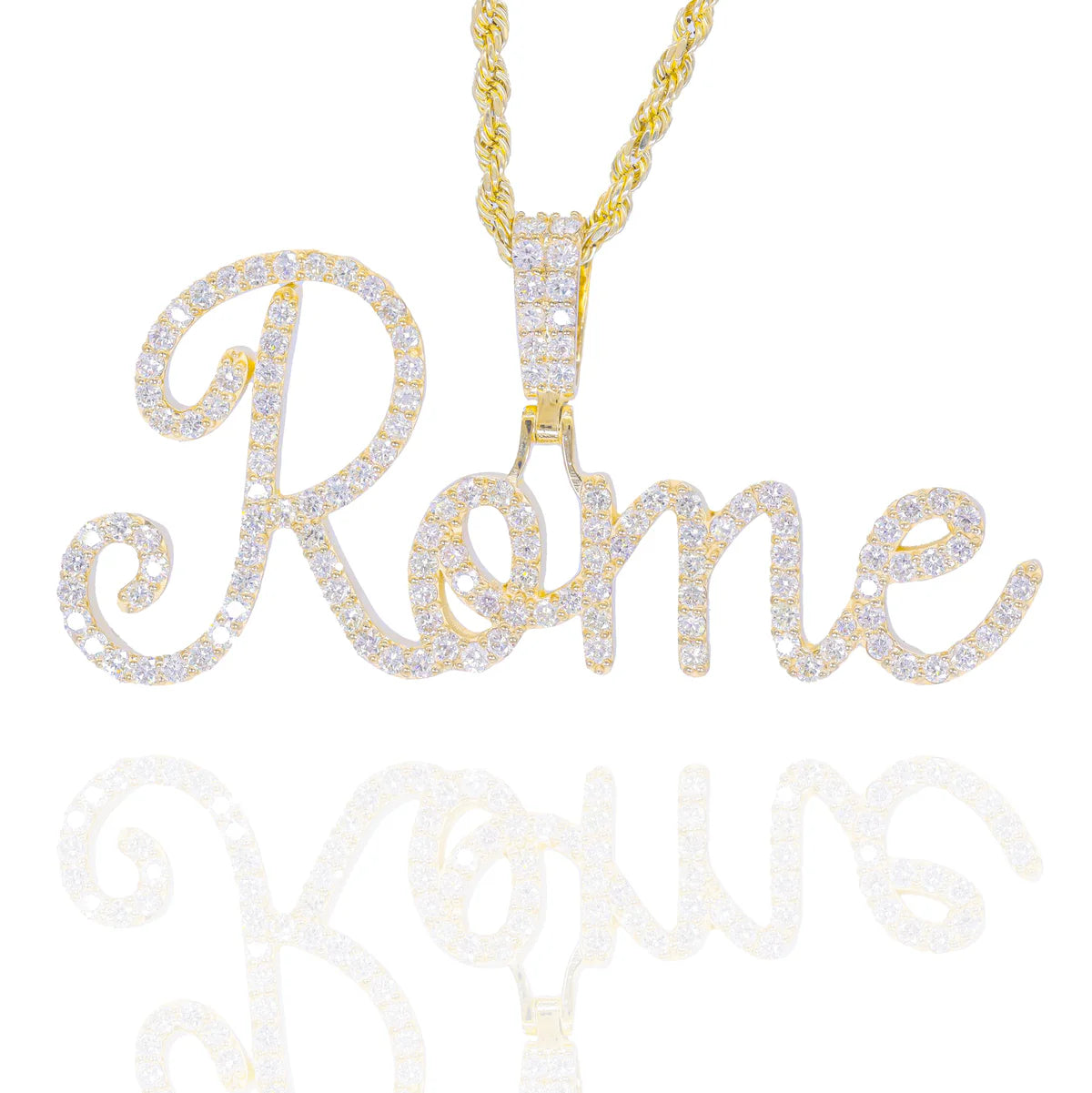 One Row Custom Diamond Nameplate Chain